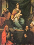 Prado, Blas del The Holy Family with Saints and the Master Alonso de Villegas oil painting picture wholesale